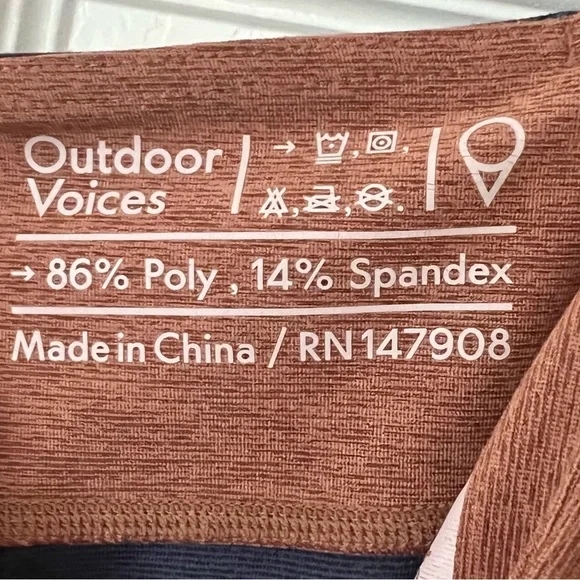 Outdoor Voices Warm Up Tri Tone Pant 3/4 Leggings‎ Women’s S Small RARE Colorway - Picture 5 of 7